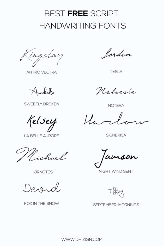  free script handwriting fonts