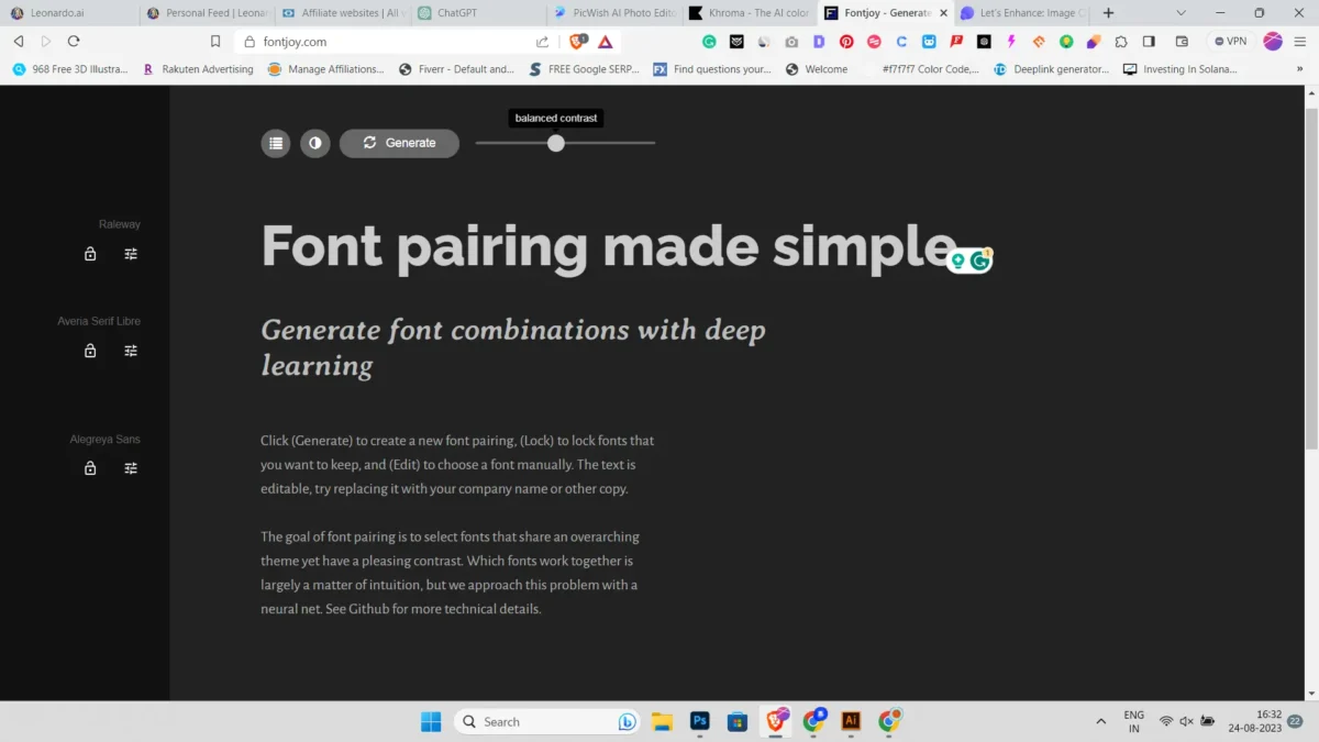 fontjoy free ai tools for graphic designers