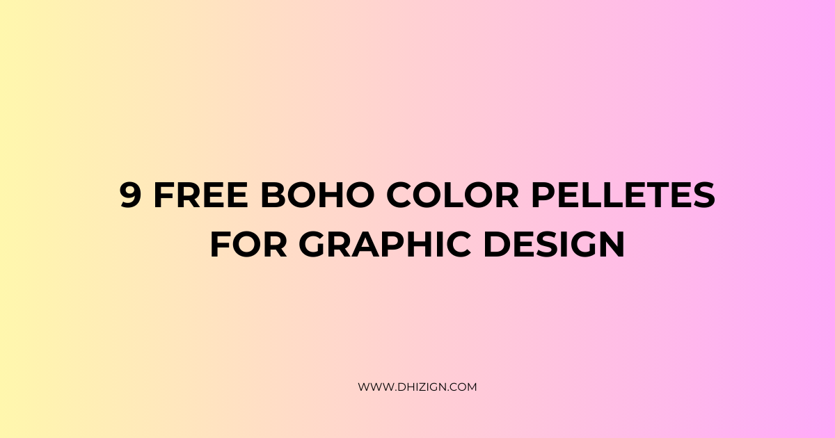 9 Free boho color pelletes for graphic design
