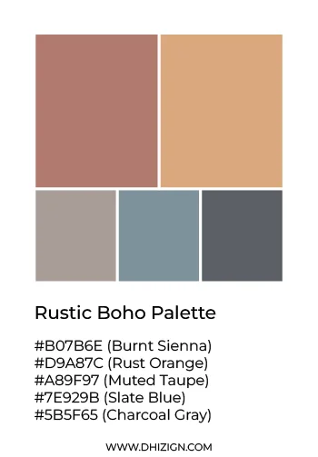 boho color palette rustic tones