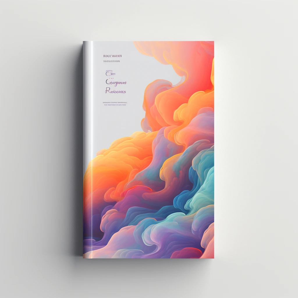 colorful abstract ai generated book cover design with midjourney ai