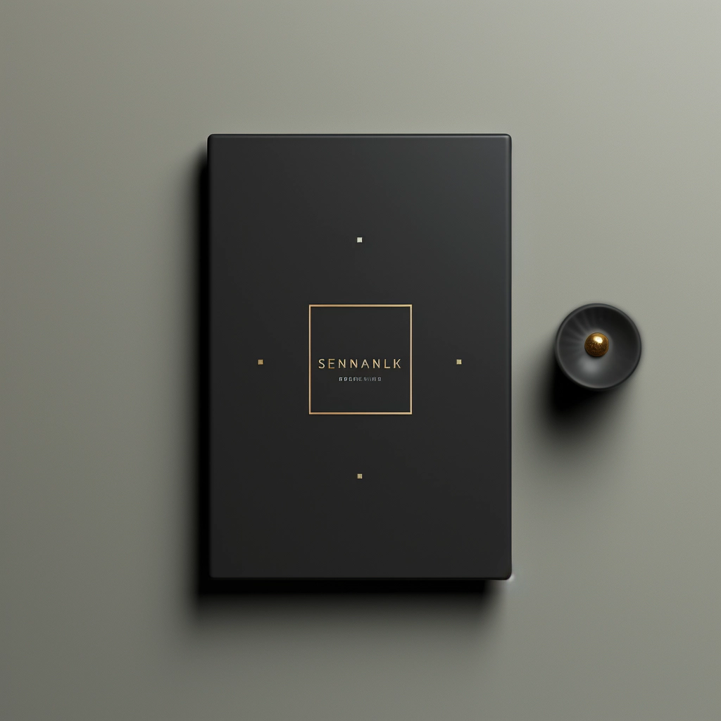 Top view minimalist eBook cover mockup with simple design using midjourney ai
