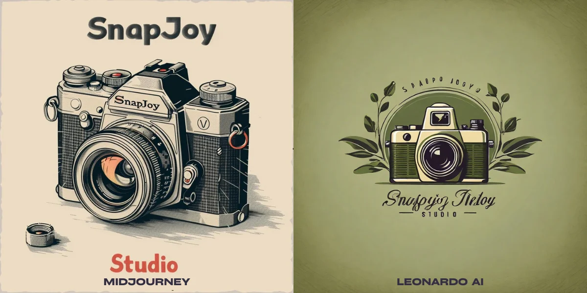 An image showcasing a vintage-inspired logo design, crafted using Midjourney and Leonardo AI.
