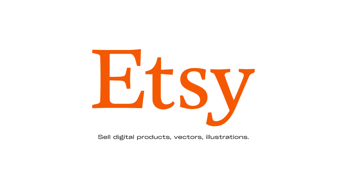 Etsy logo- online marketplace to sell vectors, illustrations, graphics, and handmade items online