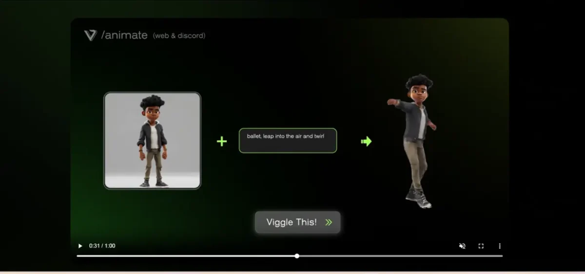viggle ai video editing tool to create animation screenshot