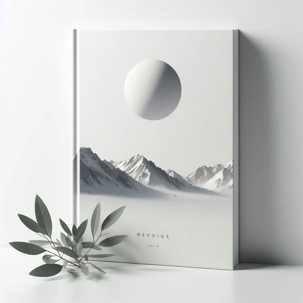 minimalist white book cover mockup design created with ai