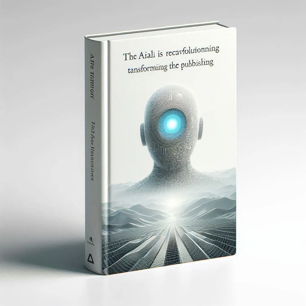 minimalist white book cover mockup design with futurustic cover created with ai