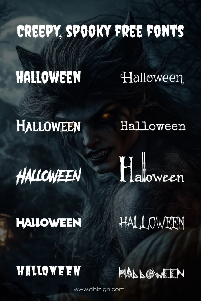 list of free spooky fonts for halloween