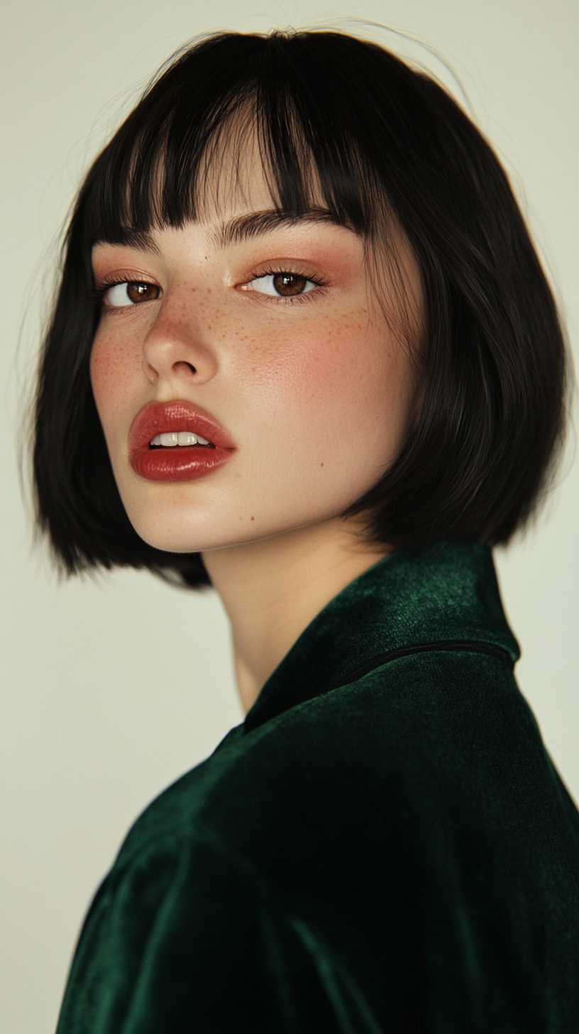 Home 1 A powerful editorial fashion portrait featuring a female model for fashion brands generated with midjourney AI by HeyDheeraz AI Artist in india